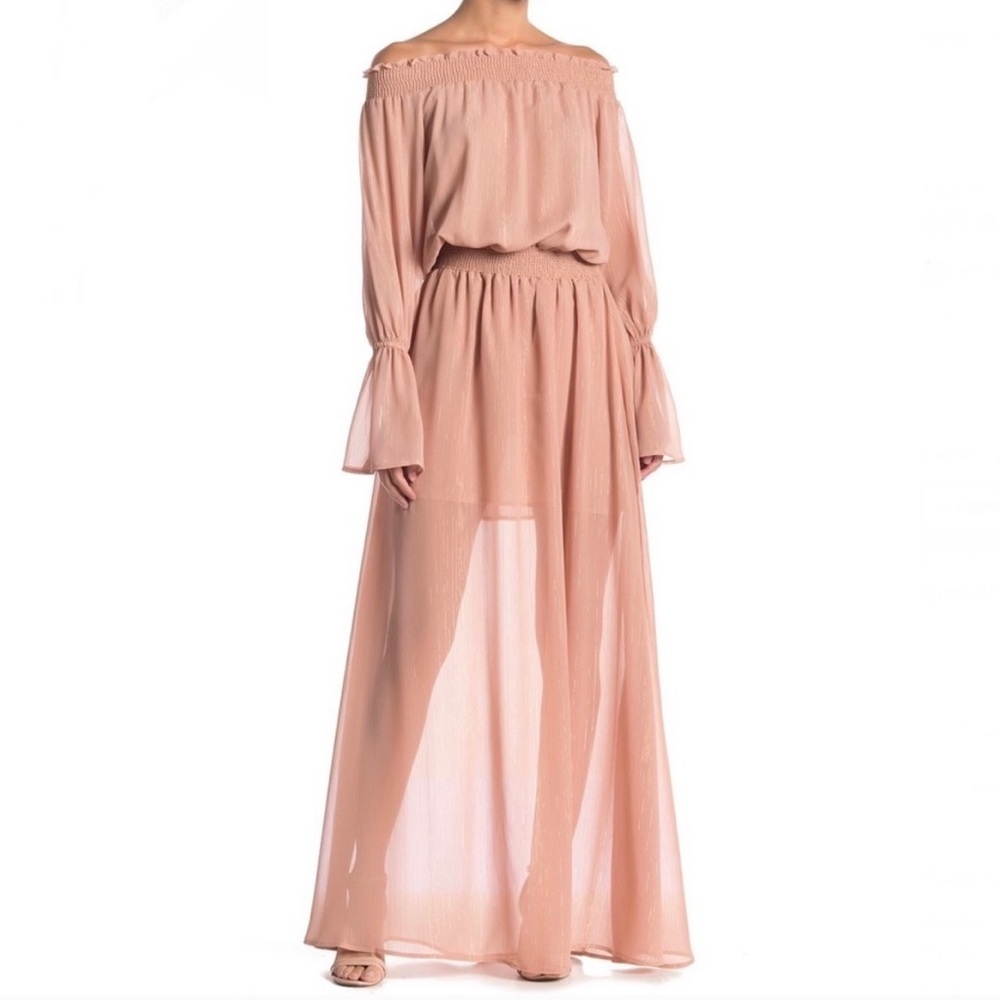 Show Me Your Mumu Wanda Off Shoulder Maxi Dress